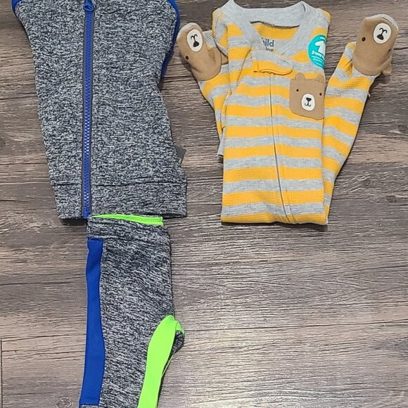 Boys Combo Cotton Blend Hoodie Sweatsuit/2-Way Zip PJ Set New - Picture 7 of 7